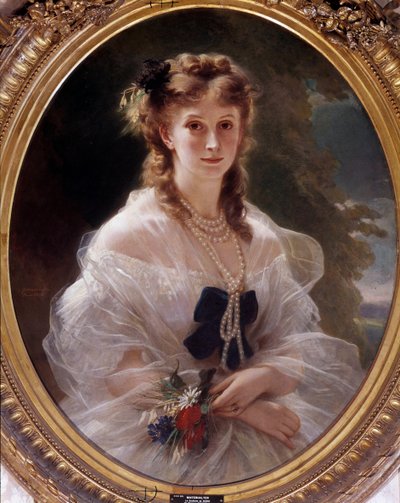 Portret van de hertogin van Morny, prinses Troubestkoy door Franz Xaver Winterhalter