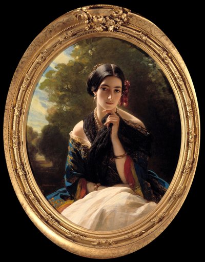 Portret van de Prinses van Sayn Wittgenstein Sayn. 1849 door Franz Xaver Winterhalter
