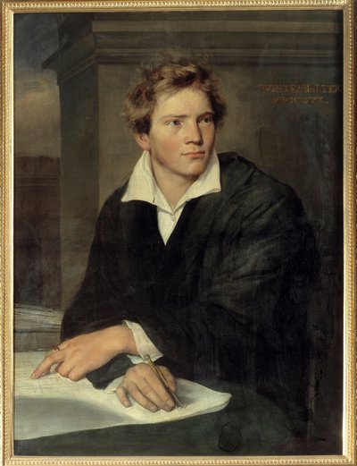 Portret van de architect Karl Berckmuller. Schilderij door Franz Xaver Winterhalter door Franz Xaver Winterhalter