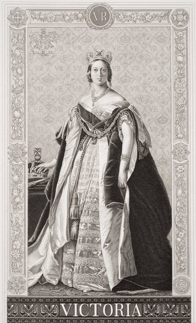 Koningin Victoria (1819-1901) uit `Illustrations of English and Scottish History