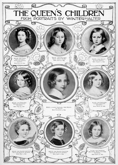 De kinderen van koningin Victoria, midden 19e eeuw door Franz Xaver Winterhalter