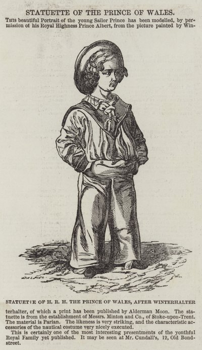 Beeldje van ZKH de Prins van Wales door Franz Xaver Winterhalter