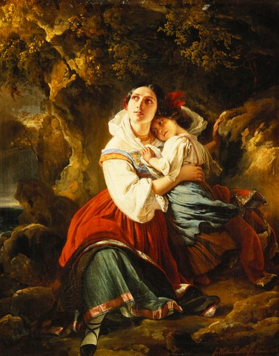 De Naderende Storm, 1834 door Franz Xaver Winterhalter