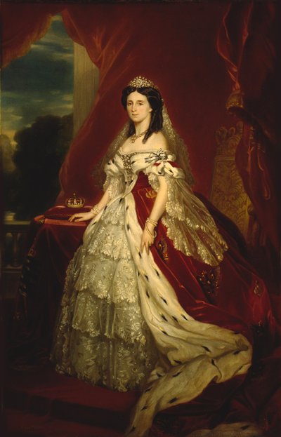 Prinses Augusta van Saksen-Weimar-Eisenach, Koningin van Pruisen door Franz Xaver Winterhalter School of .