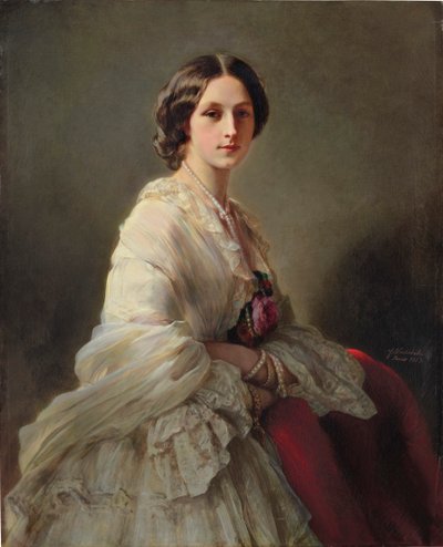 Portret van Gravin Elena Ivanovna Orlova-Denisova, geboren Tchertkova door Franz Xaver Winterhalter