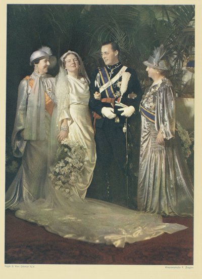 Portret van Juliana en Bernhard door Franz Ziegler