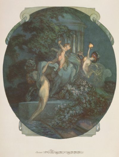 Centaur, nimfen en Cupido door Franz von Bayros (1866 1924)