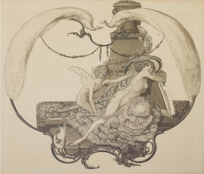 Ontwerp voor een ex libris door Franz von Bayros