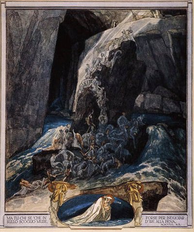 Illustratie uit Dantes Goddelijke Komedie, Inferno, Canto XXIII, 1921 door Franz von Bayros