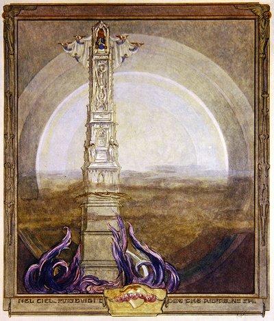 Illustratie uit Dantes Goddelijke Komedie, Paradijs, Canto I, 1921 door Franz von Bayros