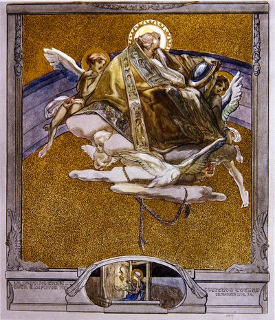 Illustratie uit Dantes Goddelijke Komedie, Paradijs, Canto XVII, 1921 door Franz von Bayros