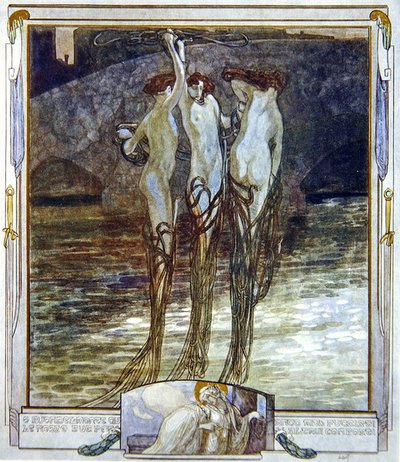 Illustratie uit Dantes Goddelijke Komedie, Paradijs, Canto XVI, 1921 door Franz von Bayros
