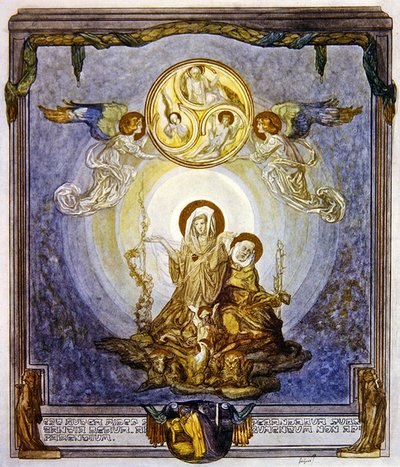 Illustratie uit Dantes Goddelijke Komedie, Paradijs, Canto XXIV, 1921 door Franz von Bayros