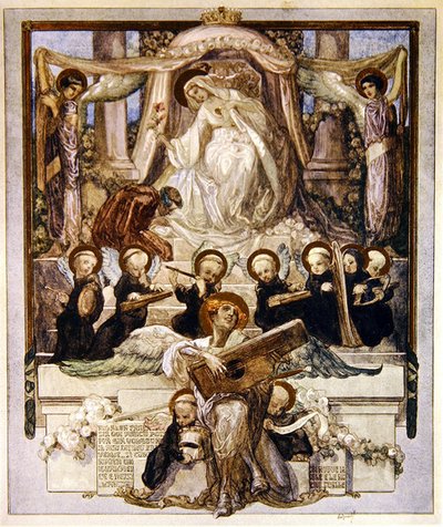 Illustratie uit Dantes Goddelijke Komedie, Paradijs, Canto XXXIII, 1921 door Franz von Bayros