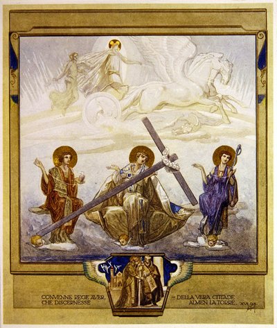 Illustratie uit Dantes Goddelijke Komedie, Vagevuur, Canto XVI: 95 door Franz von Bayros
