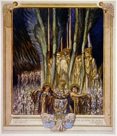 Illustratie uit Dantes Goddelijke Komedie, Vagevuur, Canto XXX: 10 door Franz von Bayros