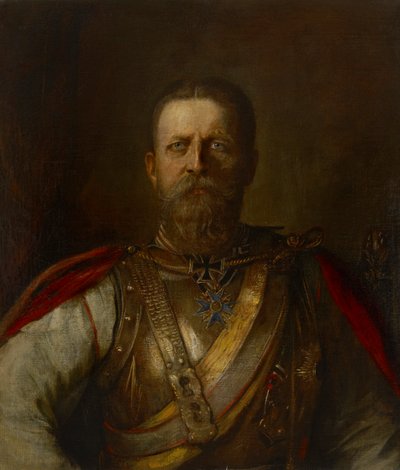 Kroonprins Frederik Willem, later Frederik III, Duitse Keizer en Koning van Pruisen door Franz von Lenbach