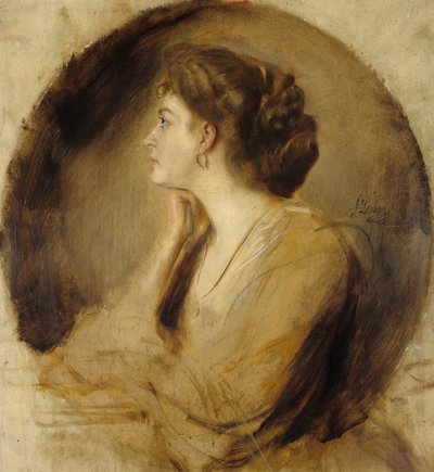 Margarethe von Stumm (?) door Franz von Lenbach