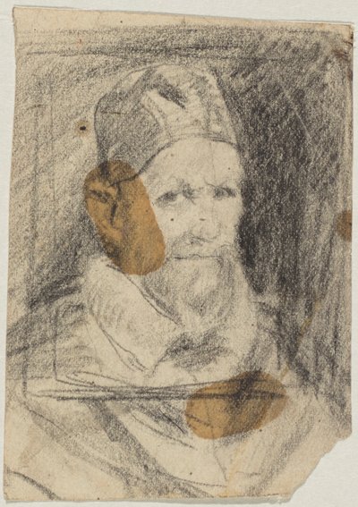 Paus Innocentius X naar Velázquez door Franz von Lenbach