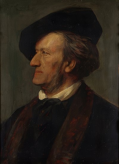 Portret van de componist Richard Wagner (1813-1883). 1871 door Franz von Lenbach