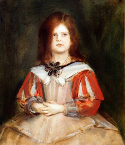 Portret van Gabriella Lenbach, 1898 door Franz von Lenbach
