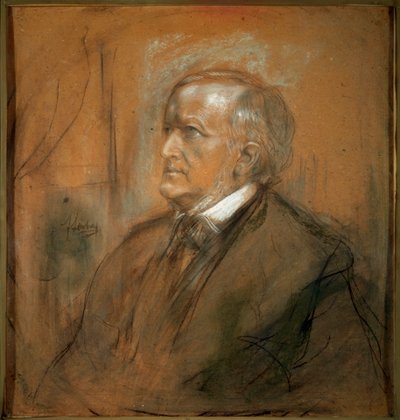 Portret van de componist Richard Wagner, 1813-1883, 1868 door Franz von Lenbach