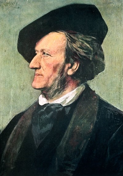Richard Wagner 1813-1883, Duitse componist, dirigent en essayist, late 19e eeuw door Franz von Lenbach