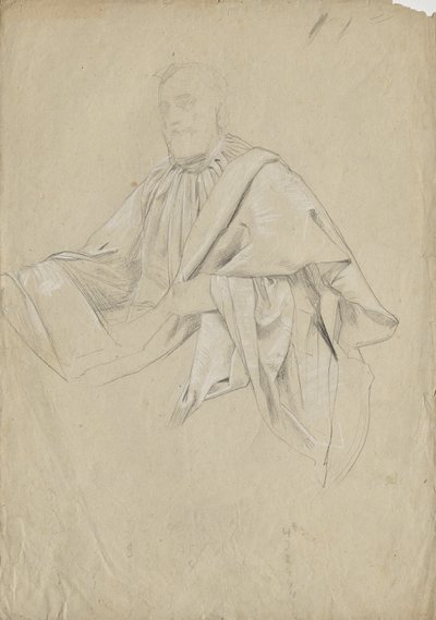 Oude man met rijk gewaad door Franz von Matsch