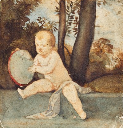 De kleine tamboerijnspeler door Franz von Matsch