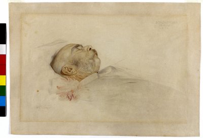 Keizer Franz Joseph I op het sterfbed door Franz von Matsch