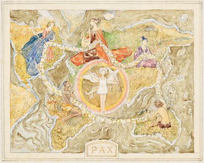 Pax (ontwerp voor een wandtapijt) door Franz von Matsch