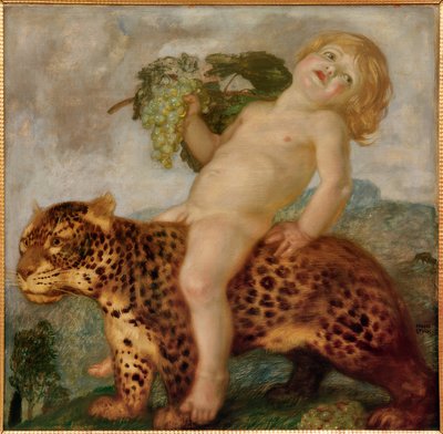 Bacchusjongen op een panter door Franz von Stuck