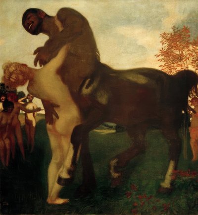 Centaur en nimf door Franz von Stuck