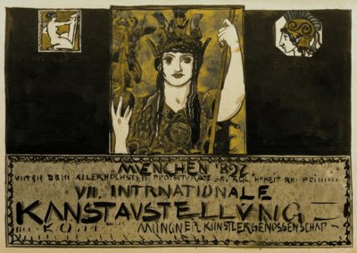 F. v. Stuck, Afficheontwerp 1897 door Franz von Stuck