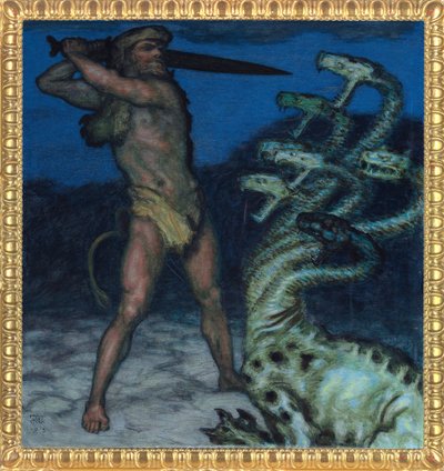 Hercules en Hydra door Franz von Stuck