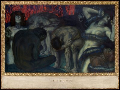 Inferno door Franz von Stuck