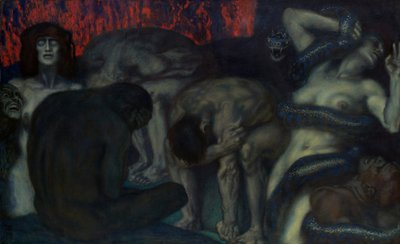 Inferno door Franz von Stuck