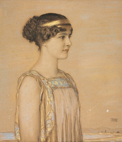 Portret van Maria in Grieks kostuum door Franz von Stuck