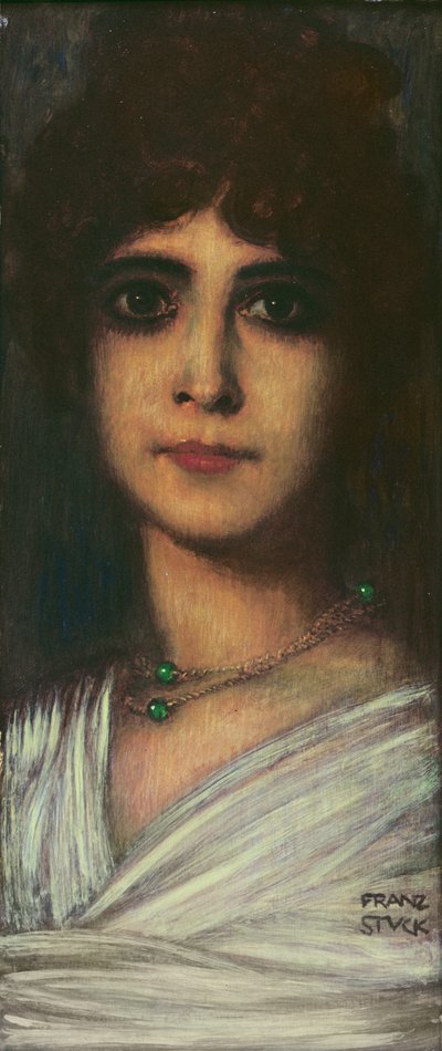Portret van een Vrouw door Franz von Stuck