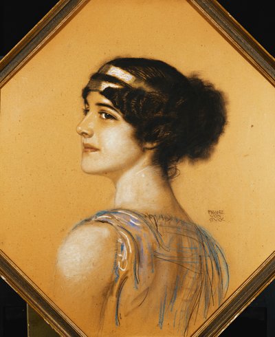 Portret van de dochter van de kunstenaar, Mary door Franz von Stuck