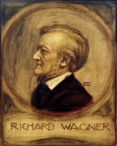 Richard Wagner, geschilderd door Franz von Stuck door Franz von Stuck