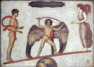 De Liefdes Schommel door Franz von Stuck