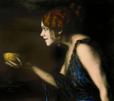 Tilla Durieux als Circe / F. v. Stuck door Franz von Stuck