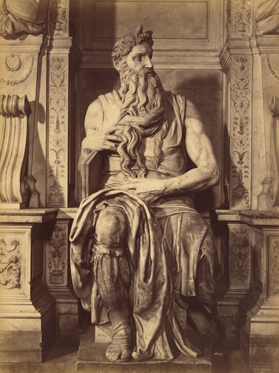 [Moise van Michael Angelo, centrale sculptuur van het Graf van Julius de Tweede]. door Fratelli Alinari