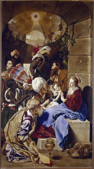 Aanbidding der Wijzen door Fray Juan Batista Maino or Mayno