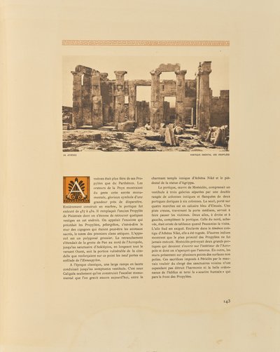 Athene. Oostelijke portiek van de Propylaea door Frédéric Boissonnas