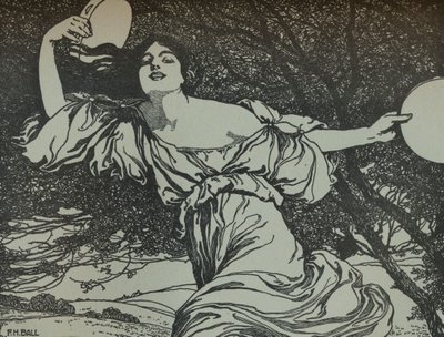 Bacchante, begin 20e eeuw 1914-1915 door Fred Hammersley Ball