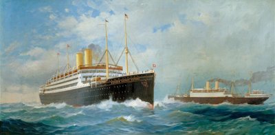 F. Pansing, portretten van oceaanstomers door Fred Pansing