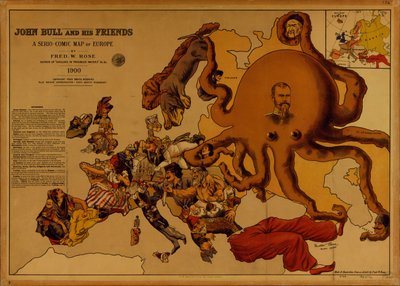 John Bull en zijn Vrienden. Een Serio-Komische Kaart van Europa door Fred W. Rose