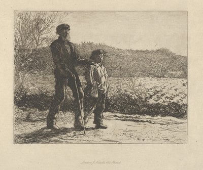 Een blinde man, 1863 door Fred Walker